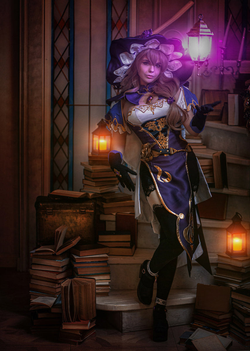 Genshin Impact Lisa Minci Cosplay Costume - Custom Made Fan Made Merchandice
