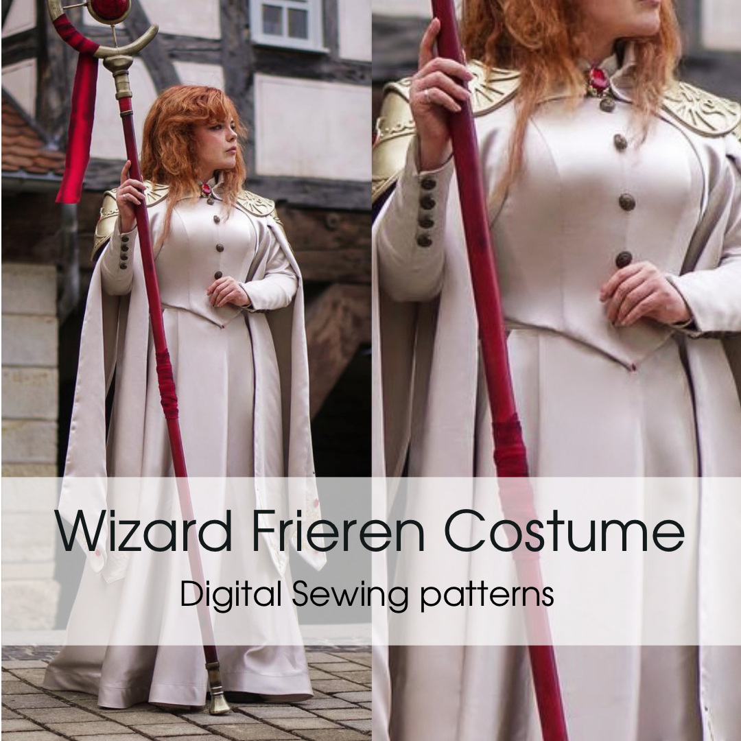 Fantasy Wizard Frieren Costume Digital Sewing Pattern