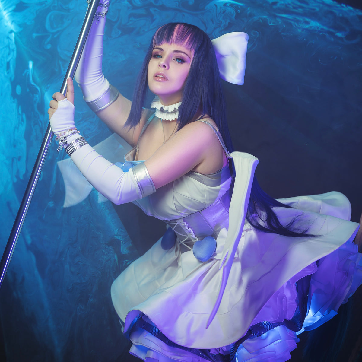 garter belt cosplay New Panty And Stocking with Garterbelt Angel Stocking Cosplay Costume main image 0