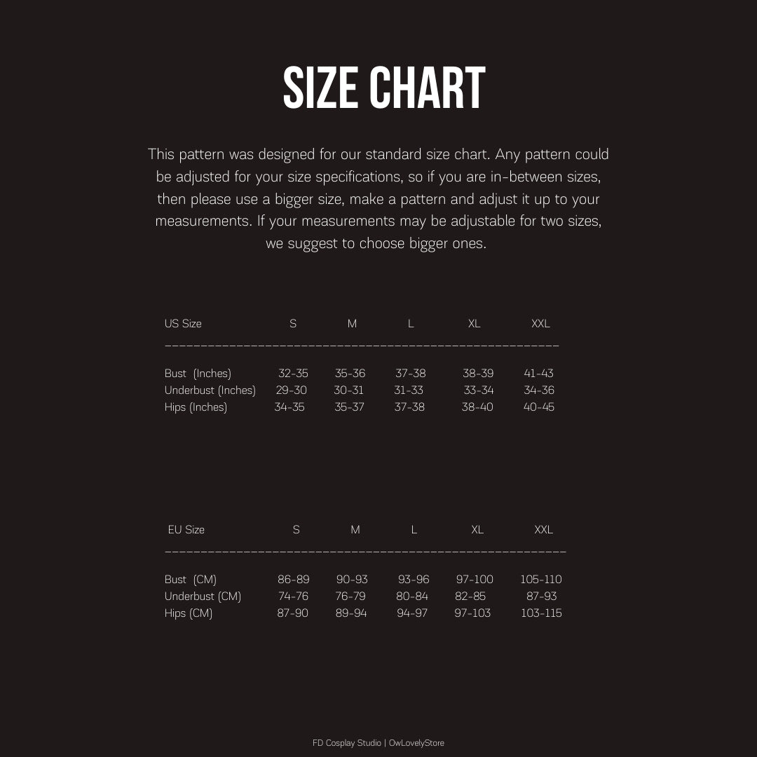 Witcher Wind Hunt Lingerie Patterns (Digital Product)