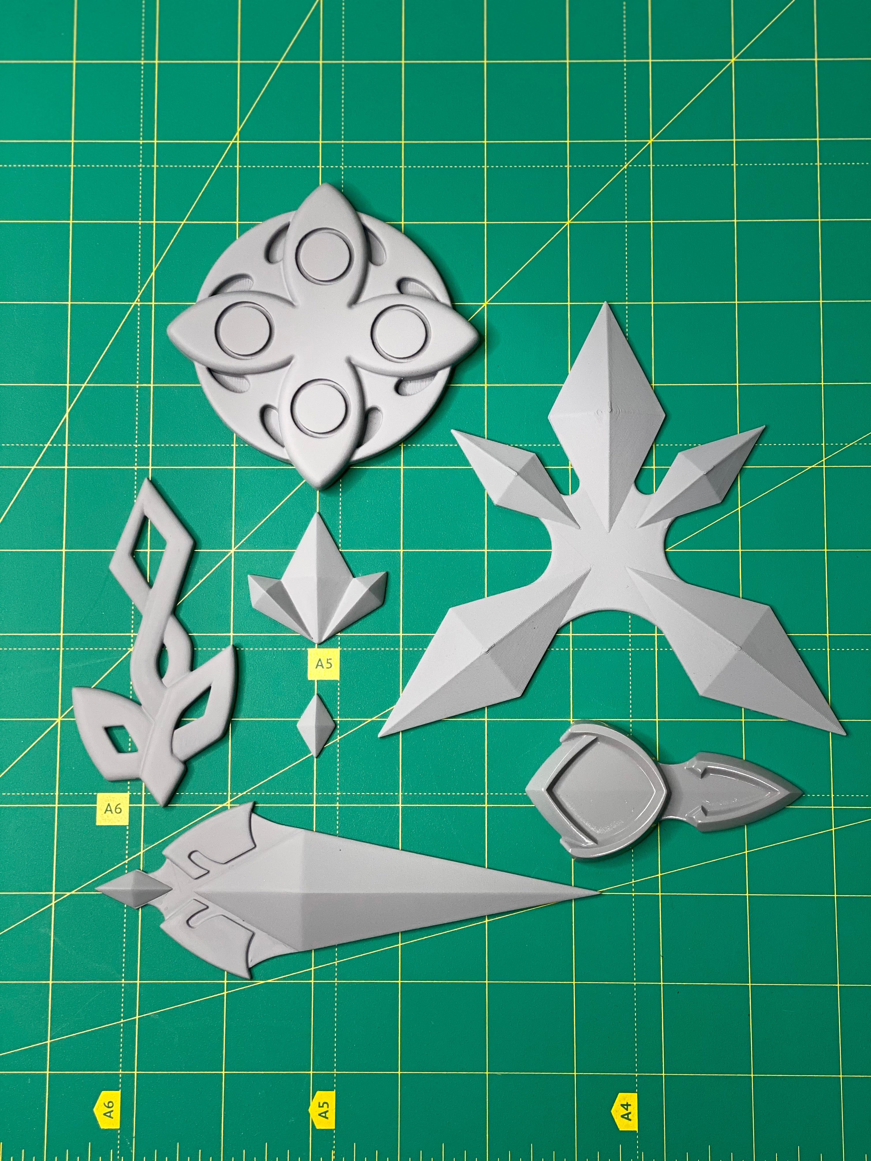 Fatui Harbingers Accessories 3d files - Digital Product Fan Made Merchandice