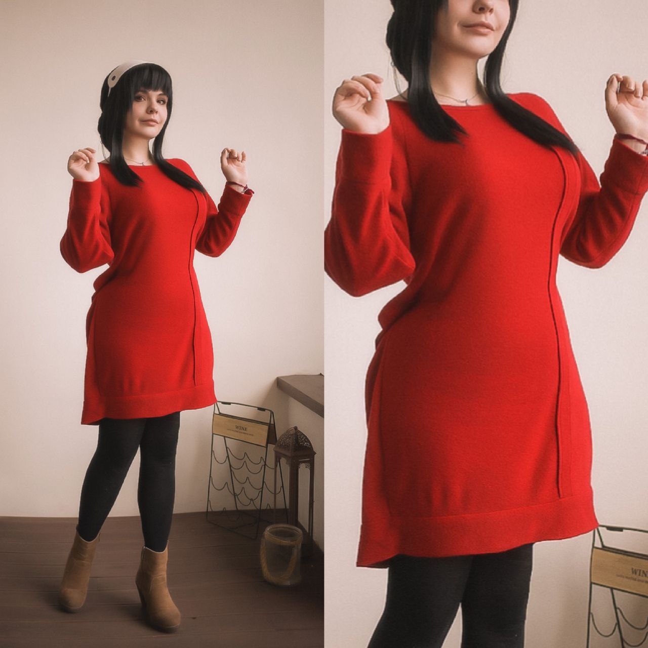 Spy x Family Yor Forger Red Sweater Cosplay Costume - Custom Made/In Stock