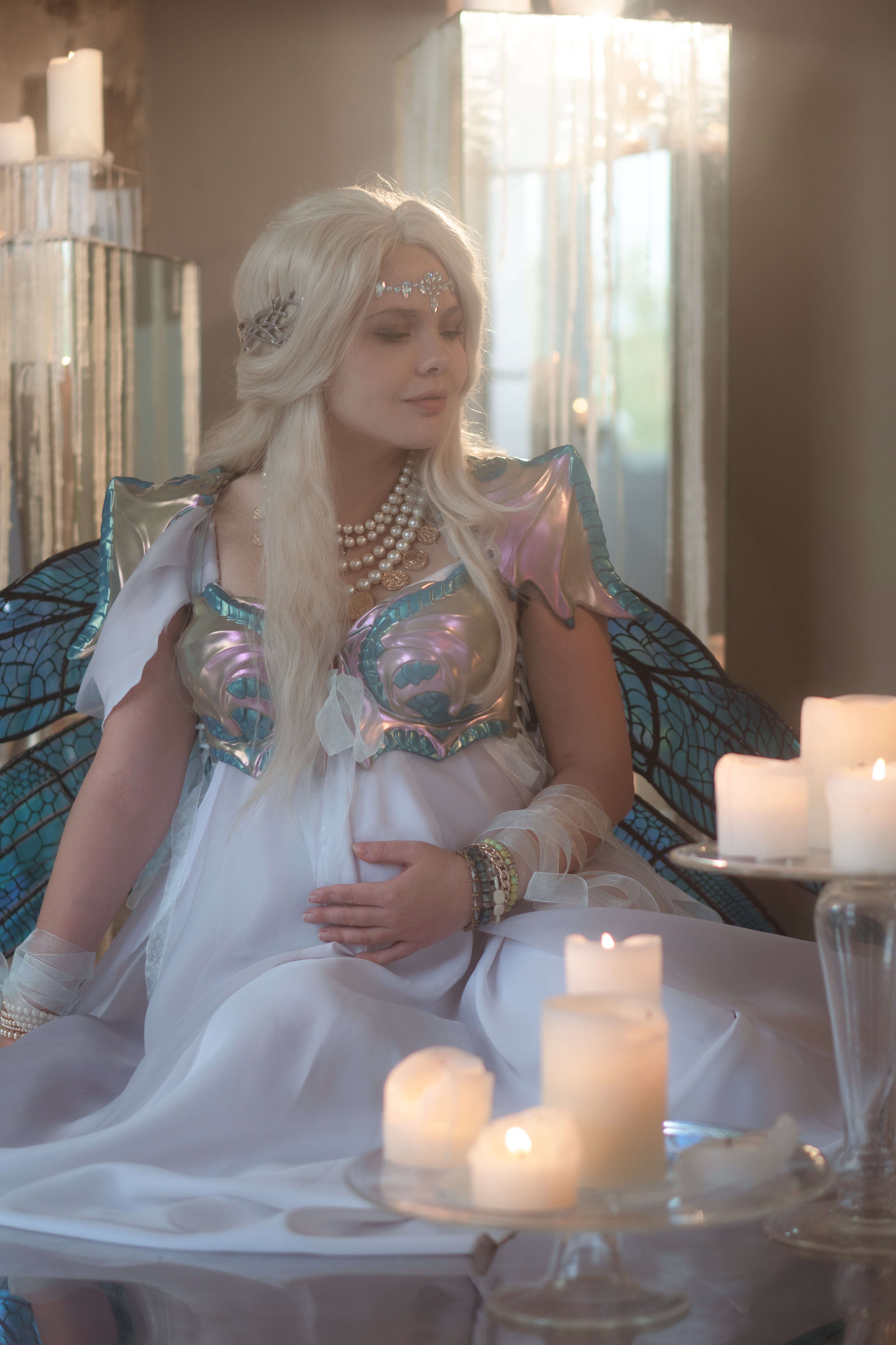 Mother Dragon Fantasy Costume Dress with Armor - Custom Made