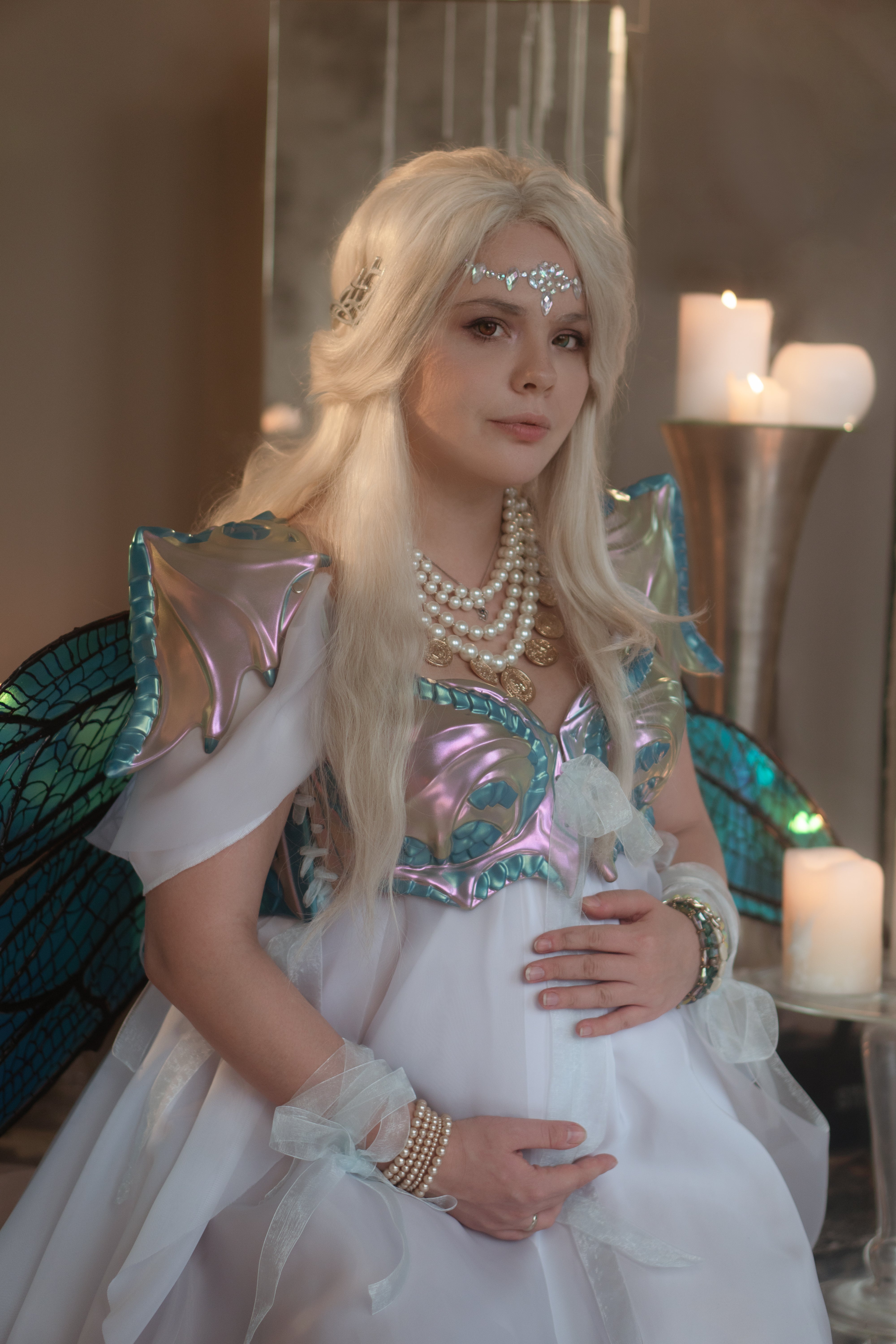 Mother Dragon Fantasy Costume Dress with Armor - Custom Made