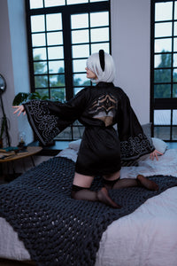 Nier Automata 2b Inspired Cosplay Nightgown and Peignoir - Made to Order