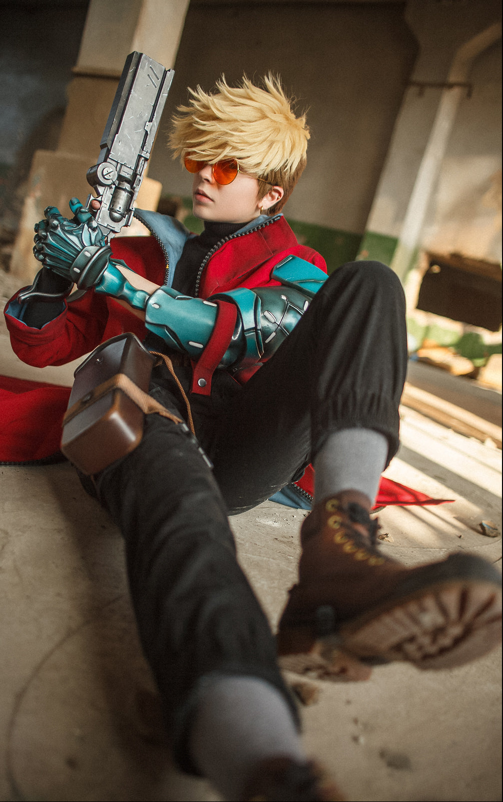 Trigun Stampede Vash the Stampede Cosplay Costume with Arm Props - Custom Made