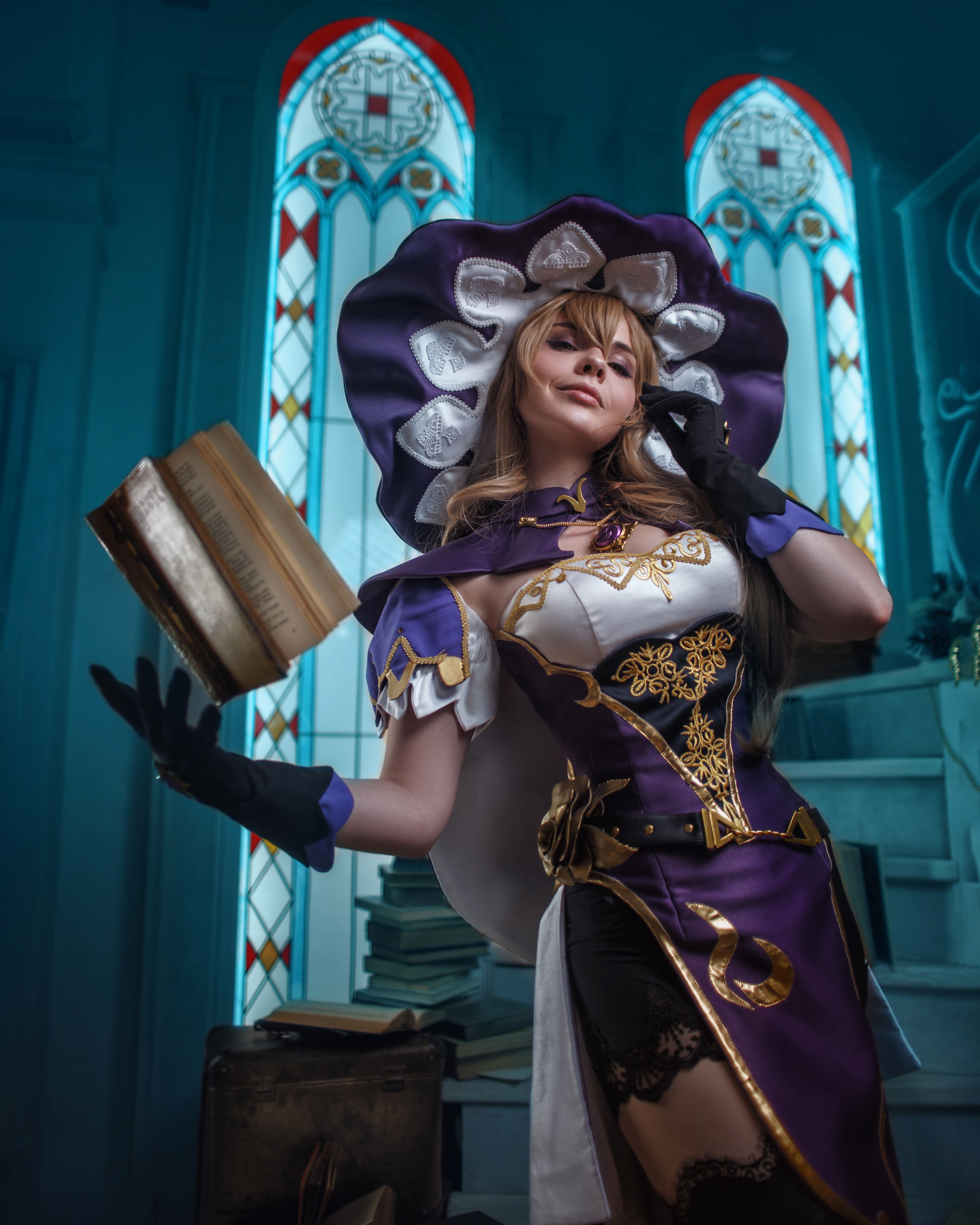 Genshin Impact Lisa Minci Cosplay Costume - Custom Made Fan Made Merchandice
