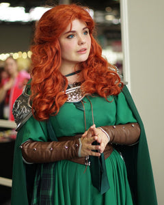 Green Long Dress Fantasy  Warrior Princess Costume Cosplay - Custom Made