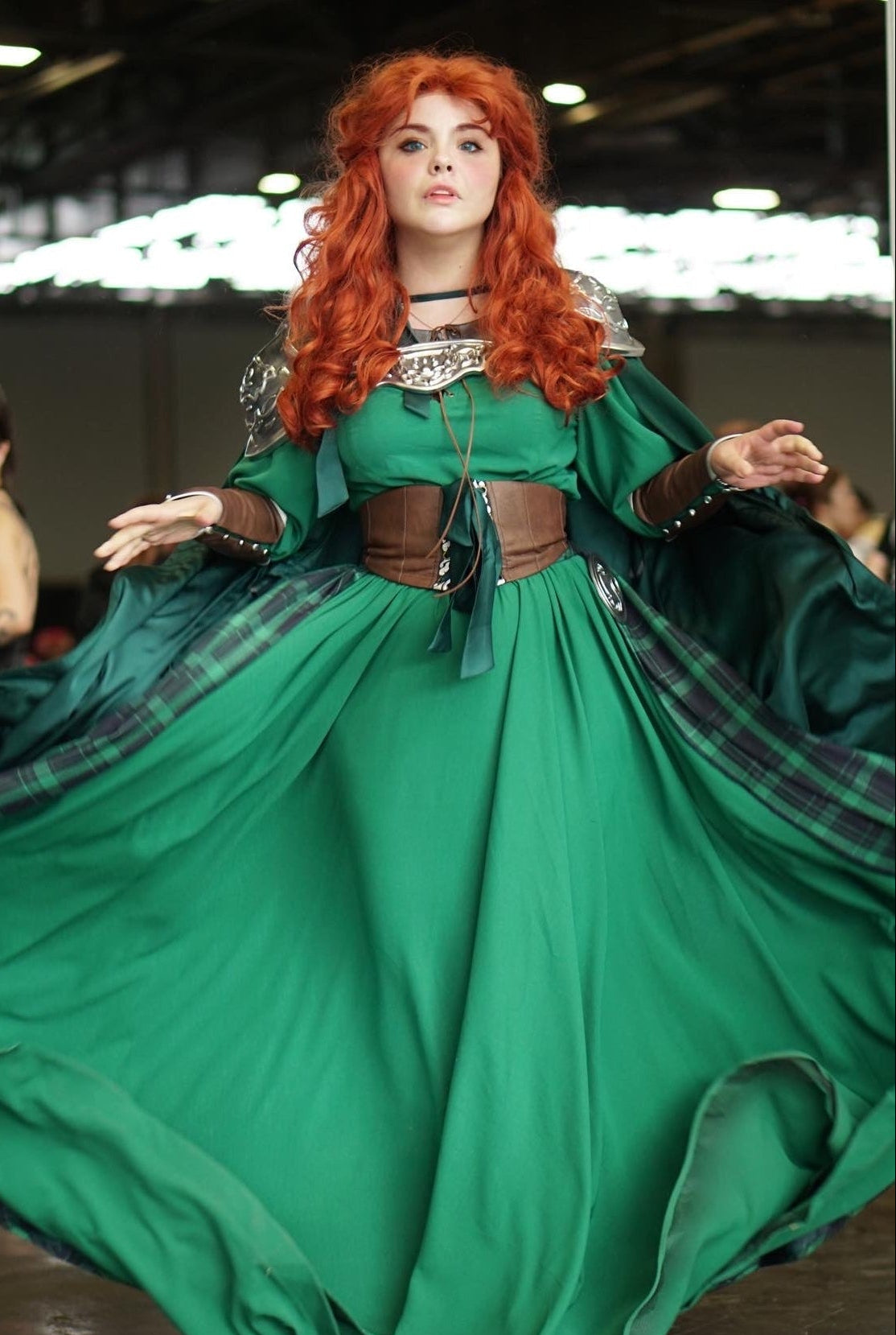 Green Long Dress Fantasy  Warrior Princess Costume Cosplay - Custom Made