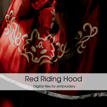 Red Riding Hood Fantasy Cosplay Renfaire Costume Cloak Embroidery - Digital Pattern