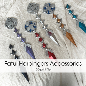 Fatui Harbingers Accessories 3d files - Digital Product Fan Made Merchandice