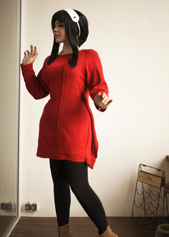 Spy x Family Yor Forger Red Sweater Cosplay Costume - Custom Made/In Stock