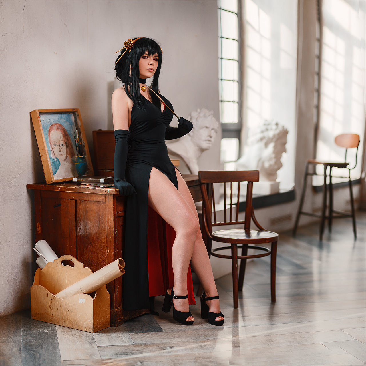 Spy x Family Yor Forger Cosplay Evening Dress - Custom Made
