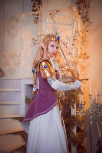 Golden Elven Warrior Princess Fantasy Cosplay Dress